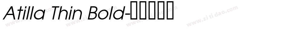 Atilla Thin Bold字体转换